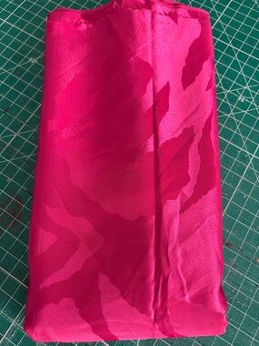 Vibrant Hot Pink Jacquard Like Fabric